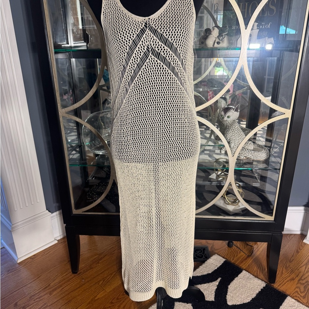 Chic Cream Knit Swim Coverup